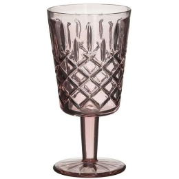 Ποτήρια Κρασιού (Σετ 6Τμχ) 3-60-621-0054 Φ9x16,5cm Pink Inart Γυαλί