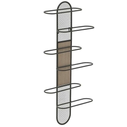 Κάβα Επιτοίχια 6 Θέσεων 3-70-874-0083 36x9x73cm Black Inart Μέταλλο