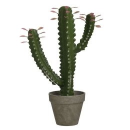 Διακοσμητικός Κάκτος Σε Γλάστρα 3-85-311-0016 Pl Green 28x15x46cm Inart Πλαστικό