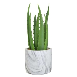 Διακοσμητικό Φυτό Σε Γλάστρα 3-85-475-0267 Φ13x32cm Green-White Inart Πλαστικό