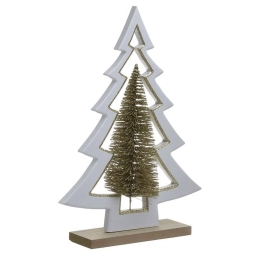 Χριστουγεννιάτικο Δεντράκι 2-70-126-0183 23x6x30cm White-Gold Inart