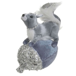 Σκίουρος Σε Βελανίδι 2-70-758-0062 16x10x22cm Grey-Silver Inart