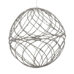 Χριστουγεννιάτική Μπάλα Led 2-70-570-0274 Φ25x25cm Silver Inart