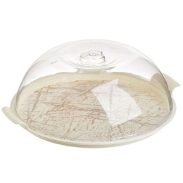 Τουρτιέρα Με Καπάκι 6-70-496-0016 Φ30x13cm White-Gold Click Πλαστικό
