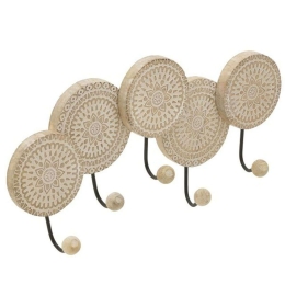 Κρεμάστρα Τοίχου 3-70-245-0025 45x18x6cm Natural-White Inart Ξύλο
