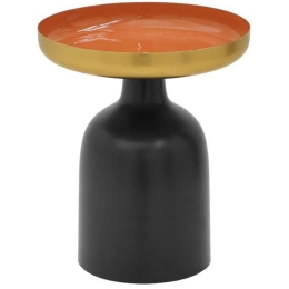 Τραπεζάκι Βοηθητικό 3-50-873-0017 Φ44x44cm Multi-Orange Inart