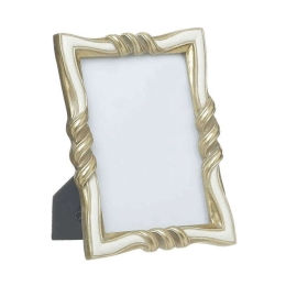 Κορνίζα 3-30-117-0440 10x15cm White-Gold Inart Ρητίνη