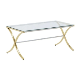 Τραπέζι Σαλονιού 3-50-529-0037 120x60x45cm Silver-Gold Inart