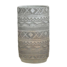 Βάζο Τσιμεντένιο 3-70-259-0058 Φ16x27cm Grey-Beige Inart Τσιμέντο