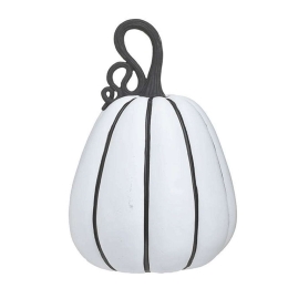 Διακοσμητική Κολοκύθα 3-70-211-0239 20x18x31cm Black-White Inart Ρητίνη