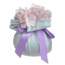 Διακοσμητικό Πουγκί 3-70-151-0420 Φ15x16cm Veraman-Pink Inart Πλαστικό, Ύφασμα