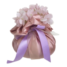 Διακοσμητικό Πουγκί 3-70-151-0423 Φ12x15cm Pink-Purple Inart Πλαστικό, Ύφασμα
