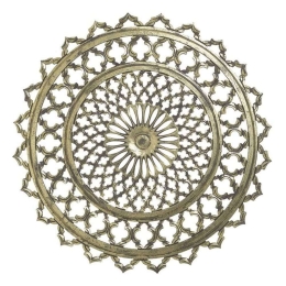 Διακοσμητικό Τοίχου Αντικέ 3-70-536-0107 90x5x90cm Gold Inart Ξύλο