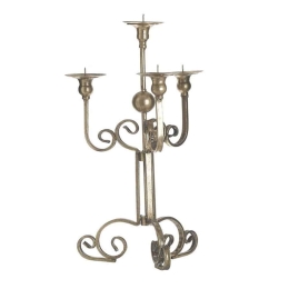 Κηροπήγιο 4 Θέσεων Αντικέ 3-70-609-0096 29x29x56cm Gold Inart Μέταλλο