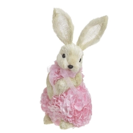 Διακοσμητικός Λαγός 1-70-849-0006 15x13x28cm Beige-Pink Inart