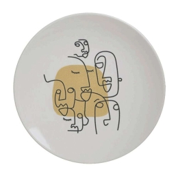 Πιάτο Γλυκού Πρόσωπα (Σετ 6Τμχ) 6-60-022-0078 Φ20cm Multi Click Κεραμικό