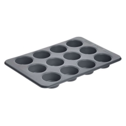 Φόρμα Muffins Αντικολλητικό 6-60-560-0178 37x25x3cm Grey Click Αλουμίνιο