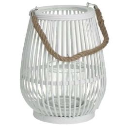 Φανάρι 3-70-283-0019 Φ27x30cm White Inart Ξύλο