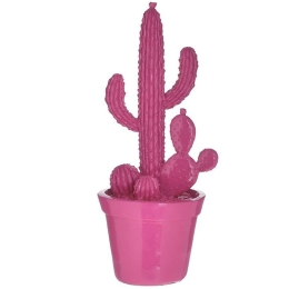 Διακοσμητικός Κάκτος 3-85-772-0001 14x12x30cm Fuchsia Inart Ρητίνη