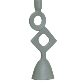 Κηροπήγιο 3-70-282-0034 12x7x27cm Green Inart Αλουμίνιο