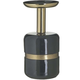 Κηροπήγιο 3-70-650-0046 Φ10x25cm Black-Gold Inart Μέταλλο