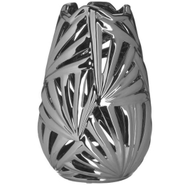 Βάζο Κεραμικό 3-70-619-0021 Φ19x30cm Silver Inart Κεραμικό