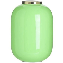 Βάζο Μεταλλικό 3-70-650-0058 Φ17x24cm Green-Gold Inart Μέταλλο
