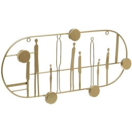 Κρεμάστρα Τοίχου 3-70-874-0122 52x5x25cm Gold Inart Μέταλλο