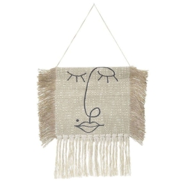 Διακοσμητικό Τοίχου Κρεμαστό 3-70-485-0021 30x3x50cm Natural Inart Βαμβάκι,Jute