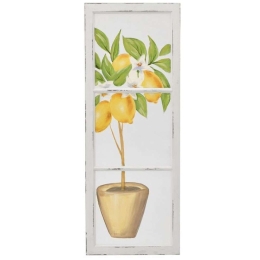 Διακοσμητικό Τοίχου Λεμονιά 3-70-242-0023 39x3x99cm Multi Inart Ξύλο,Πλαστικό