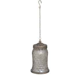 Φανάρι Led 3-70-912-0225 Φ11x19cm Bronze Inart Μέταλλο,Γυαλί