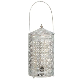 Φανάρι Led 3-70-912-0206 Φ15x23cm White-Bronze Inart Μέταλλο