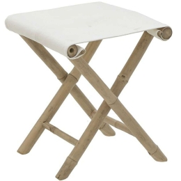 Σκαμπό Πτυσσόμενο 3-50-236-0023 40x40x42cm Natural-White