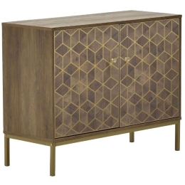 Μπουφές 6-50-020-0012 99x39x76cm Brown-Gold
