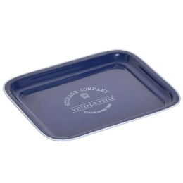 Δίσκος Σερβιρίσματος 6-70-694-0001 37x27x3cm Blue-White Click Μέταλλο