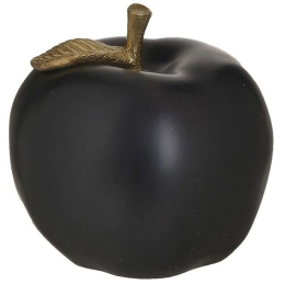 Διακοσμητικό Μήλο 3-70-323-0016 Φ10x10cm Black-Gold Inart Πολυρεσίνη