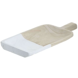 Πλατώ Σερβιρίσματος 3-70-804-0055 34x17x3cm Natural-White Inart Ξύλο