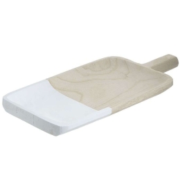 Πλατώ Σερβιρίσματος 3-70-804-0056 43x21x3cm Natural-White Inart Ξύλο