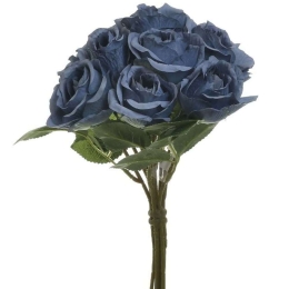Διακοσμητικό Μπουκέτο 3-85-505-0138 30cm Green-Blue Inart Πλαστικό, Ύφασμα