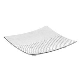 Διακοσμητική Πιατέλα 3-70-278-0065 29x29x4cm Silver Inart Κεραμικό