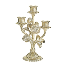 Κηροπήγιο 3 Θέσεων 3-70-446-0103 18x10x28cm White-Inart Inart Ρητίνη