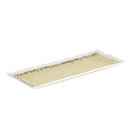 Πιατέλα Πορσελάνινη 3-60-761-0007 45x16x3 Gold-White Inart Πορσελάνη