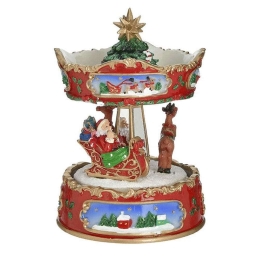 Καρουζέλ Κουρδιστό Με Κίνηση/Μουσική Xmas 2-70-305-0136 12x12x17cm Multi Inart