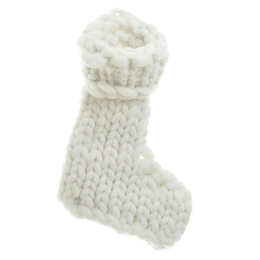 Χριστουγεννιάτικη Κάλτσα 2-40-769-0002 37x3x45cm White Inart