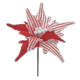 Λουλούδι/Κλαδί 2-85-084-0297 30cm Red-White Inart