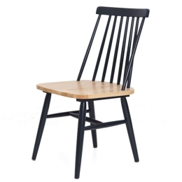 Καρέκλα Τραπεζαρίας Kristie Natural-Navy Blue (42x52x87) Soulworks 0600005 Ξύλο