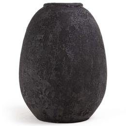 Βάζο Siso Nic 0630059 24x24x36cm Black Soulworks Κεραμικό