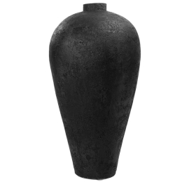 Βάζο Zam Pit 0630062 48x48x100cm Black Soulworks Τσιμέντο