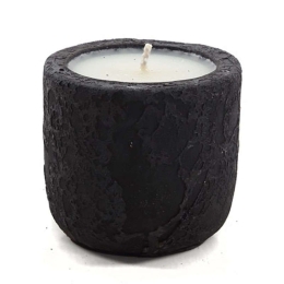 Βάση Ρεσώ Mingi 0630029 (11x11x10cm) Black Spot Gray Clay/Terracotta Soulworks Κεραμικό