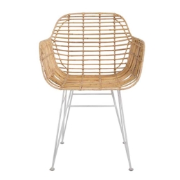 Πολυθρόνα Marea 0300088 57x60x82 White-Natural  Soulworks